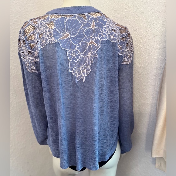 Free People Easy Breezy Floral Appliqué Henley - Picture 12 of 16